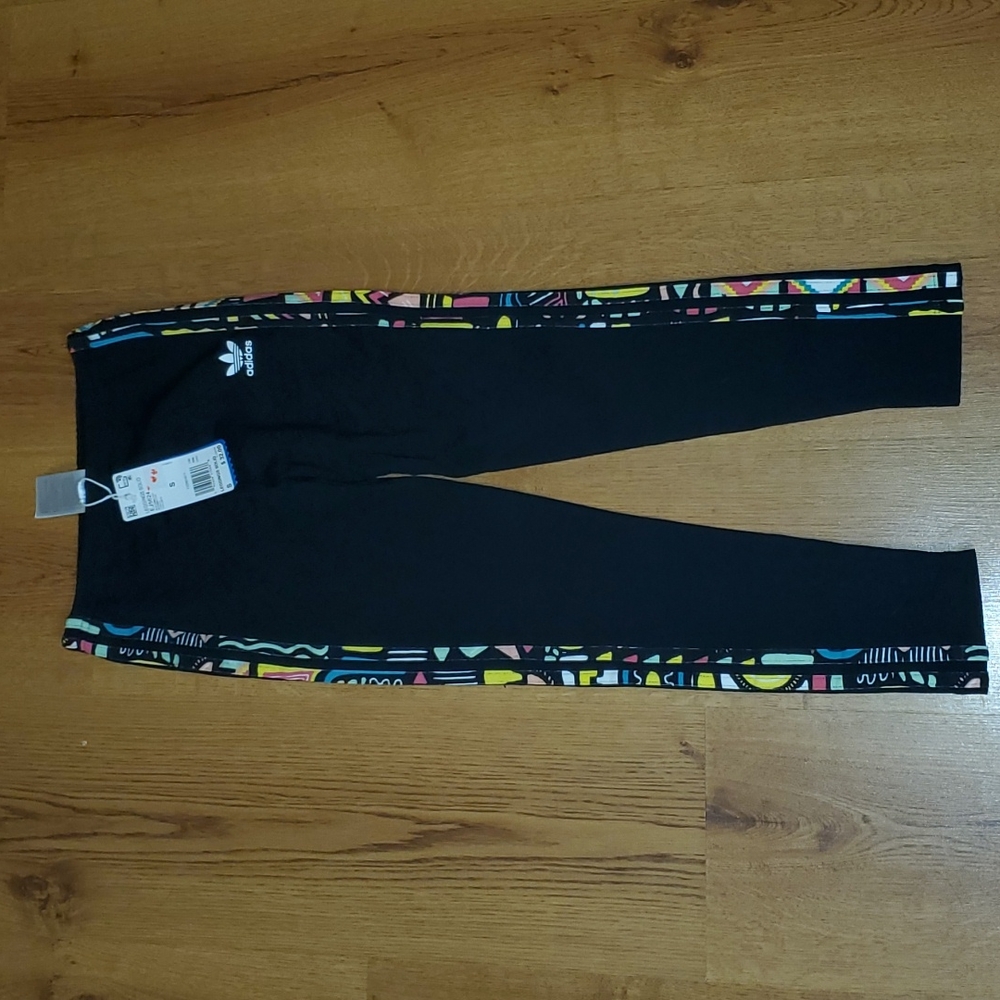 Adidas leggings solid brand new with tags size small youth girls 9-10 y - Picture 1 of 5